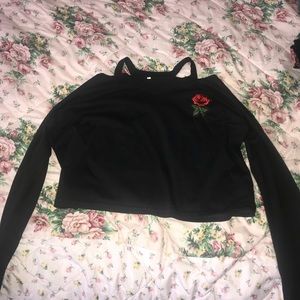 Rose crop top